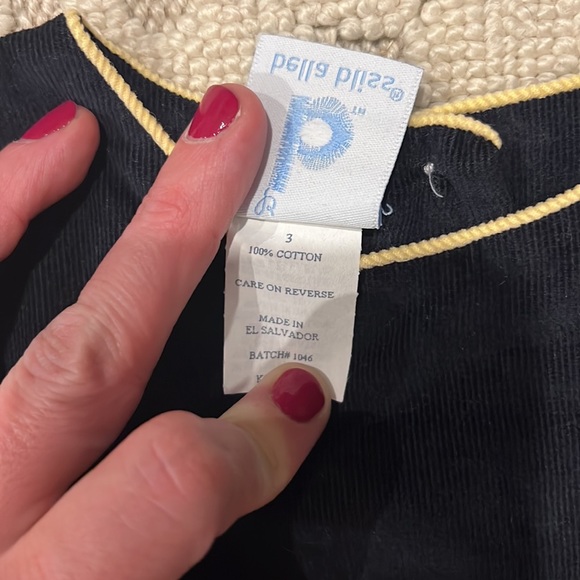 Bella bliss navy courteous dress with yellow trim - Picture 4 of 7